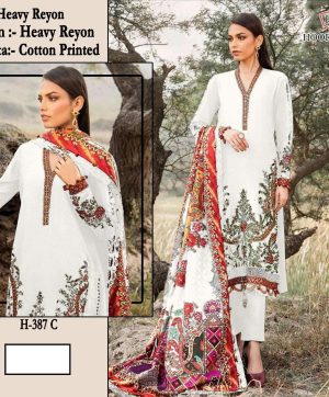 HOOR TEX H 387 C COTTON PAKISTANI SALWAR SUITS