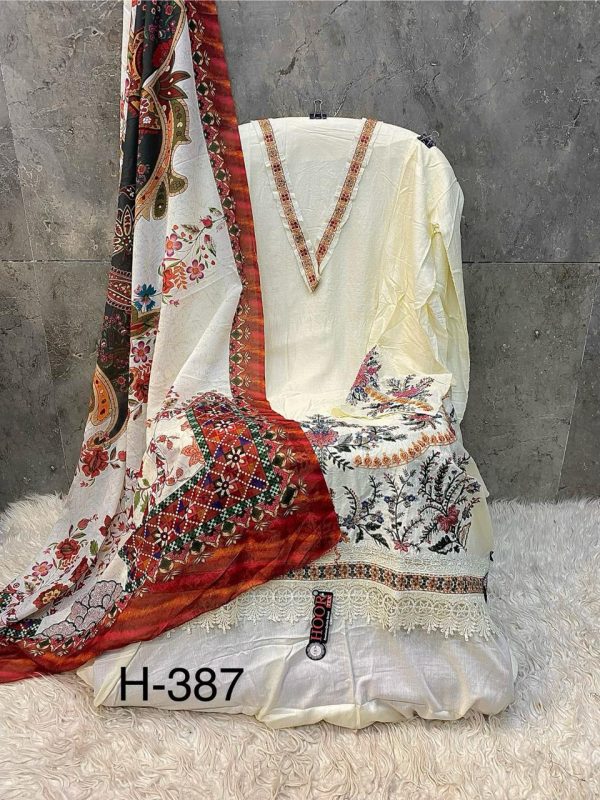 HOOR TEX H 387 C COTTON PAKISTANI SALWAR SUITS