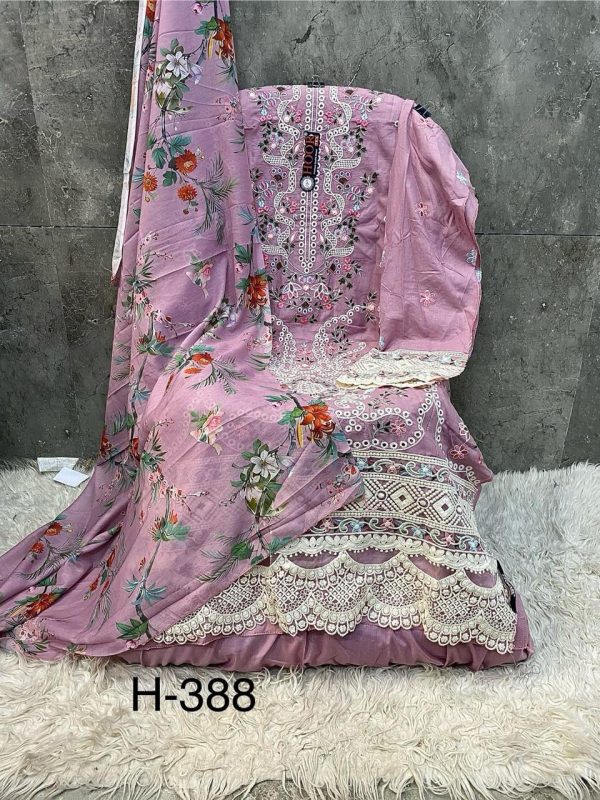 HOOR TEX H 388 A COTTON PAKISTANI SUITS WHOLESALE