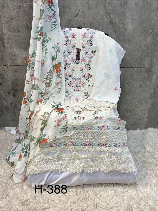 HOOR TEX H 388 B COTTON PAKISTANI SUITS WHOLESALE