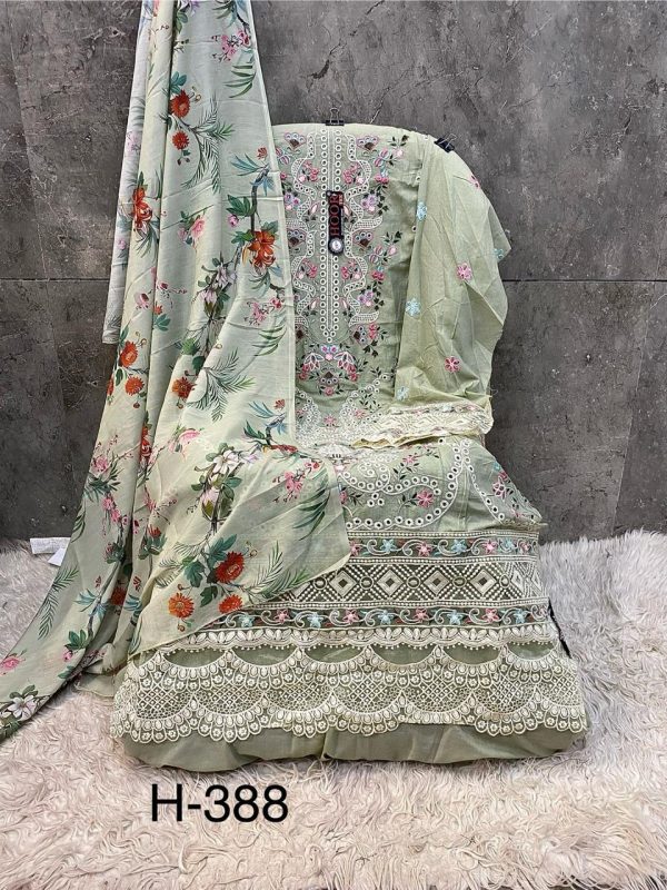 HOOR TEX H 388 C COTTON PAKISTANI SUITS WHOLESALE