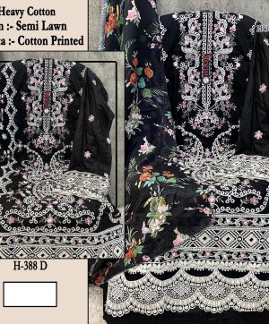 HOOR TEX H 388 D COTTON PAKISTANI SUITS WHOLESALE