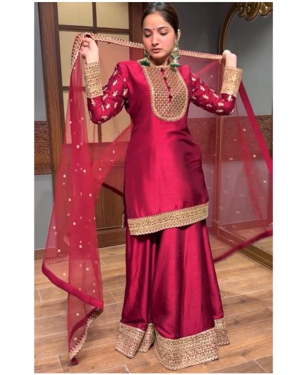 JAL FASHION JF 024 DESIGNER SHARARA PLAZZO SUITS