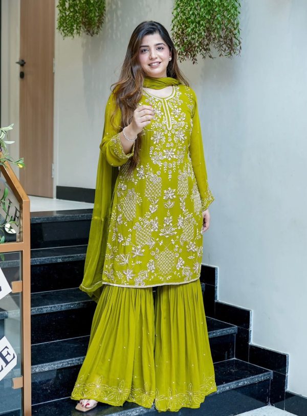 JAL FASHION JF 027 A DESIGNER SHARARA PLAZZO SUITS
