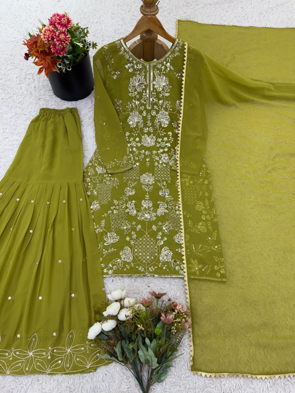 JAL FASHION JF 027 A DESIGNER SHARARA PLAZZO SUITS