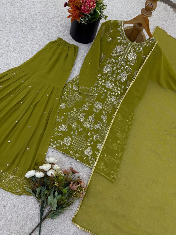 JAL FASHION JF 027 A DESIGNER SHARARA PLAZZO SUITS