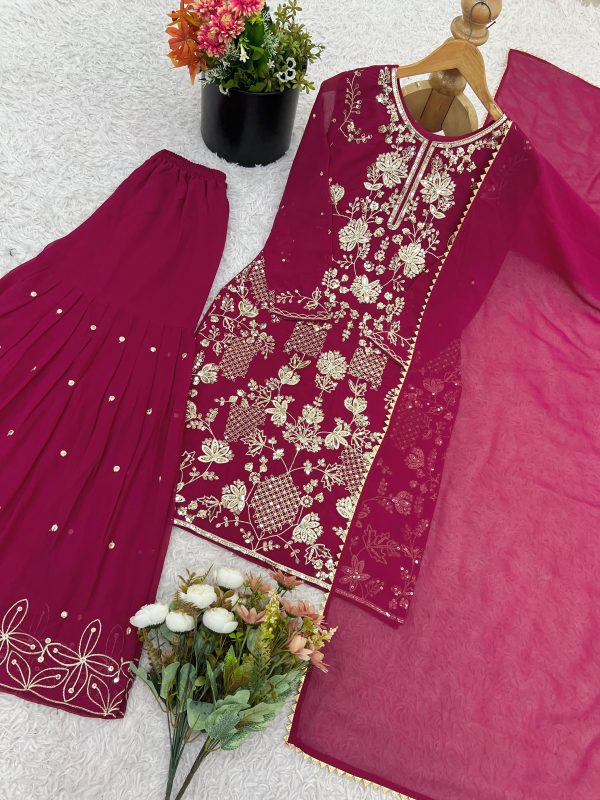 JAL FASHION JF 027 B DESIGNER SHARARA PLAZZO SUITS