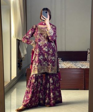 JENNY DESIGNER JD 617 TRENDING SHARARA SUITS WHOLESALE
