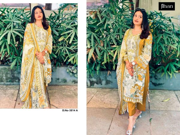JIHAN 3814 A COTTON PAKISTANI SALWAR SUITS