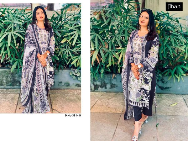 JIHAN 3814 B COTTON PAKISTANI SALWAR SUITS