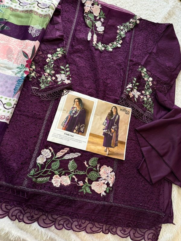 JOHRA TEX JT 176 B COTTON EMBROIDERED SALWAR SUITS