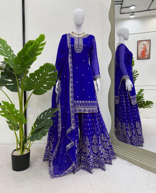 KD FASHION 1523 A DESIGNER SHARARA SUITS