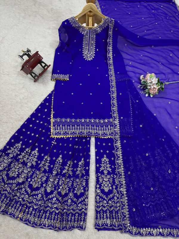 KD FASHION 1523 A DESIGNER SHARARA SUITS