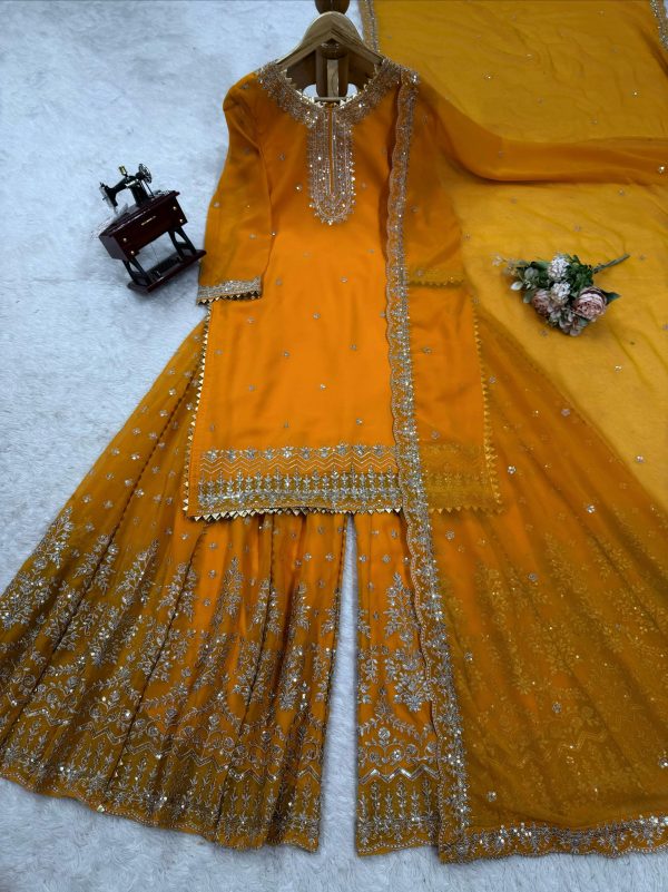 KD FASHION 1523 B DESIGNER SHARARA SUITS