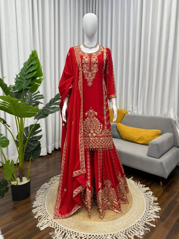 KD FASHION 1528 DESIGNER SHARARA SUITS WHOLESALE