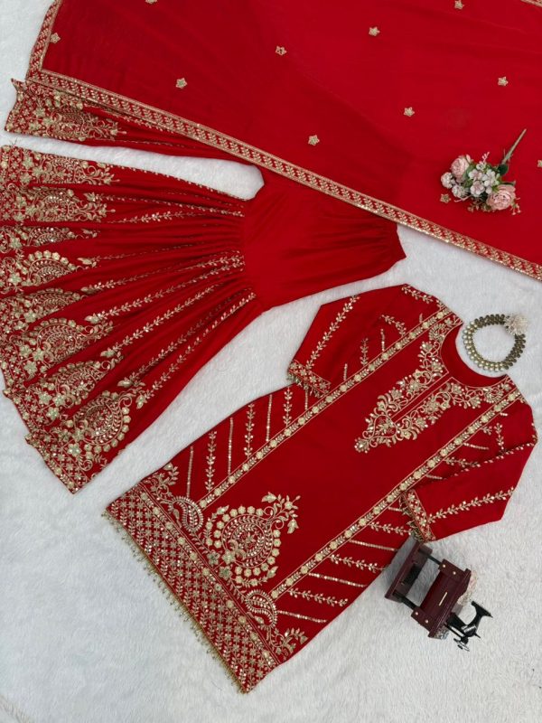 KD FASHION 1528 DESIGNER SHARARA SUITS WHOLESALE