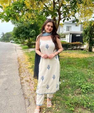 LADY LOOK 021 KORA KHADI COTTON READYMADE SUIT