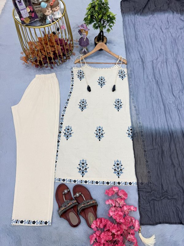 LADY LOOK 021 KORA KHADI COTTON READYMADE SUIT