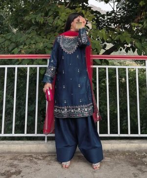 LC 1390 DESIGNER FARSHI PLAZZO SUITS WHOLESALE