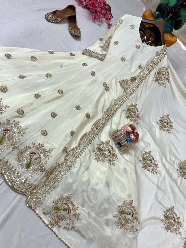 LC 1394 DESIGNER CHINON SILK GOWN WHOLESALE