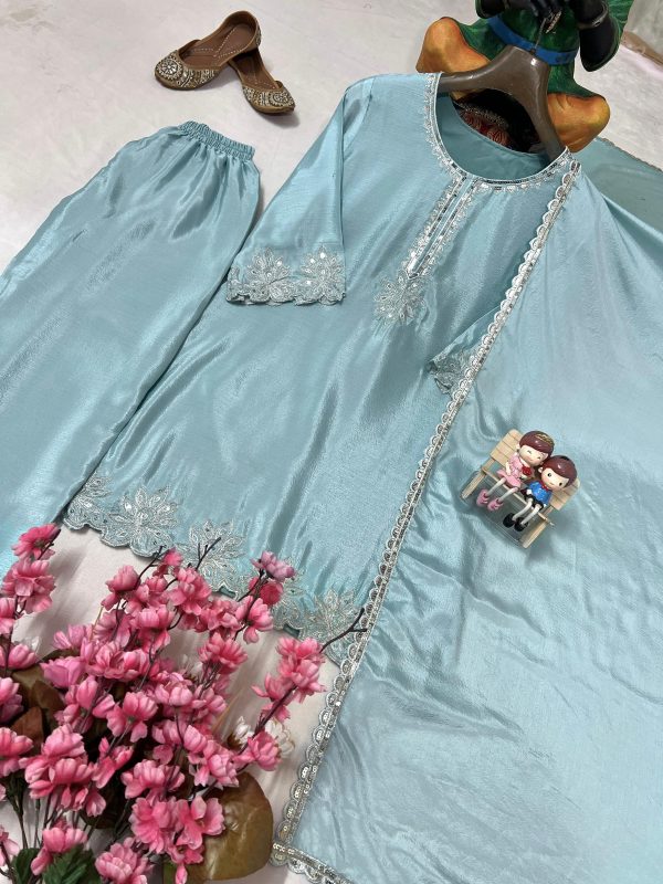 LC 1395 TRENDING CHINON SALWAR SUITS WHOLESALE