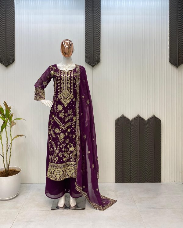 LG 1986 TRENDING KURTA PLAZZO AND DUPATTA SET