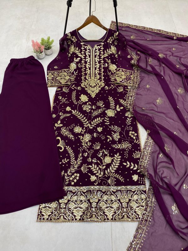 LG 1986 TRENDING KURTA PLAZZO AND DUPATTA SET