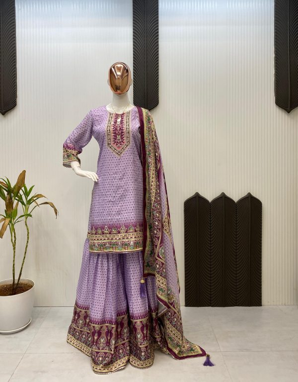 LG 1995 A DESIGNER WEAR PRINTED SHARARA SUITS