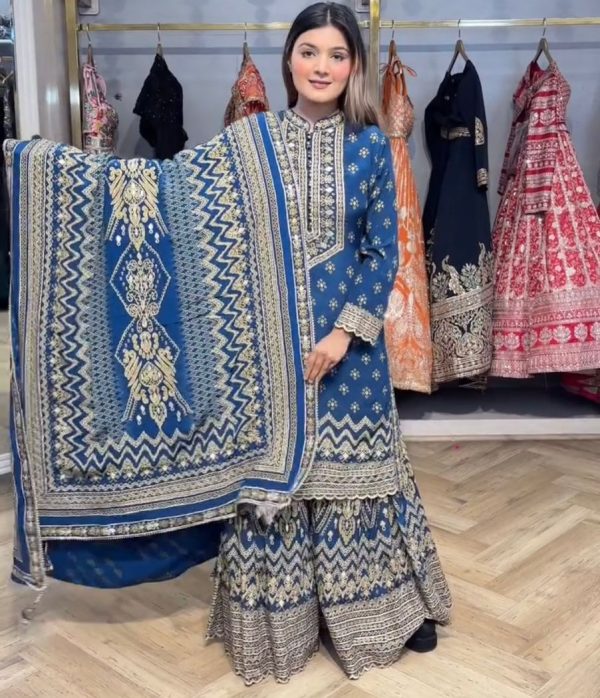 LG 1995 B DESIGNER WEAR PRINTED SHARARA SUITS