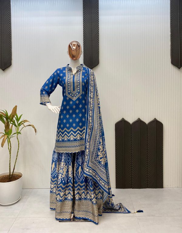 LG 1995 B DESIGNER WEAR PRINTED SHARARA SUITS