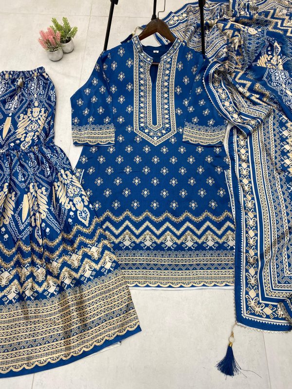 LG 1995 B DESIGNER WEAR PRINTED SHARARA SUITS