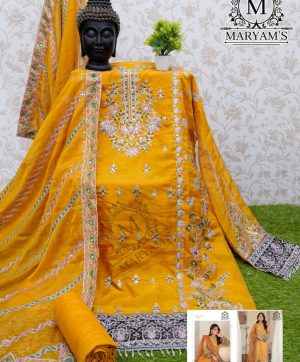 MARYAM'S 167 A ORGANZA PAKISTANI SUITS WHOLESALE