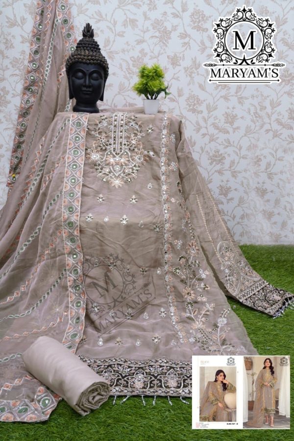 MARYAM'S 167 B ORGANZA PAKISTANI SUITS WHOLESALE