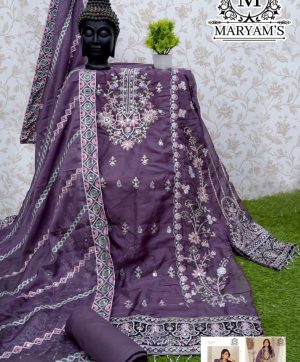 MARYAM'S 167 C ORGANZA PAKISTANI SUITS WHOLESALE