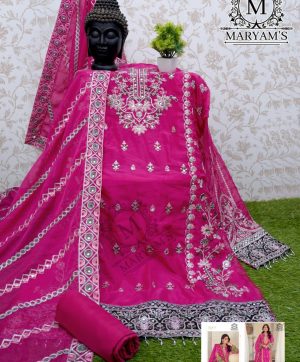 MARYAM'S 167 E ORGANZA PAKISTANI SUITS WHOLESALE
