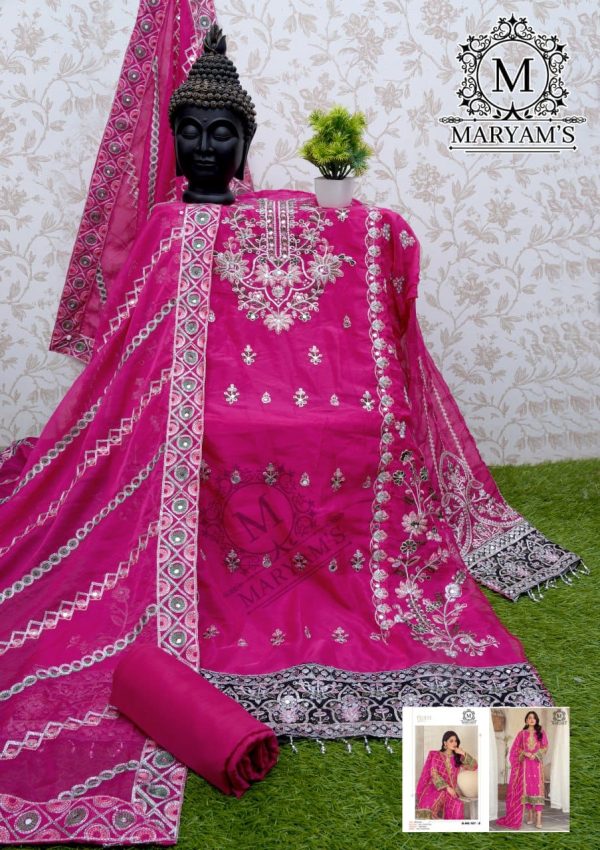 MARYAM'S 167 E ORGANZA PAKISTANI SUITS WHOLESALE