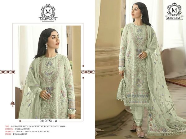 MARYAM'S 173 A GEORGETTE PAKISTANI SUITS WHOLESALE