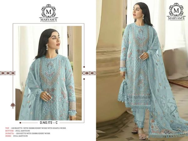 MARYAM'S 173 C GEORGETTE PAKISTANI SUITS WHOLESALE