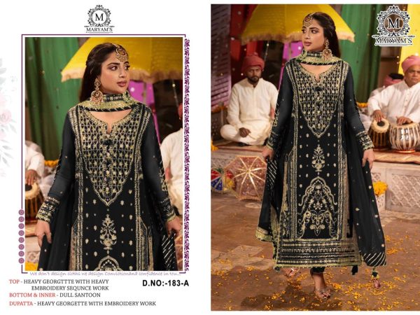 MARYAM'S 183 A GEORGETTE PAKISTANI SALWAR SUITS