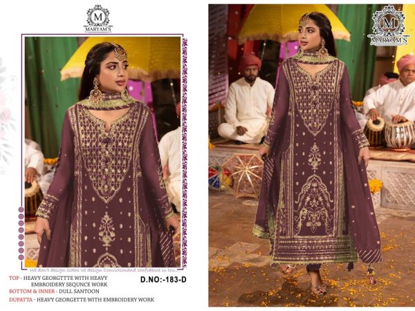 MARYAM'S 183 D GEORGETTE PAKISTANI SALWAR SUITS