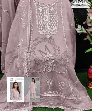 MARYAM'S 185 A ORGANZA PAKISTANI SUITS WHOLESALE