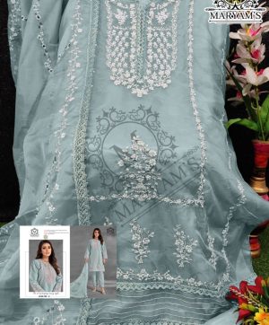 MARYAM'S 185 C ORGANZA PAKISTANI SUITS WHOLESALE