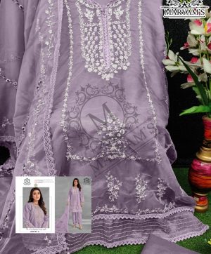 MARYAM'S 185 D ORGANZA PAKISTANI SUITS WHOLESALE