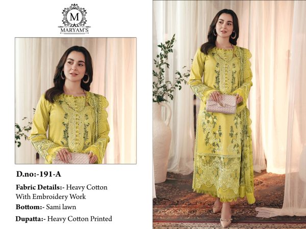 MARYAM'S 191 A COTTON PAKISTANI SALWAR SUITS