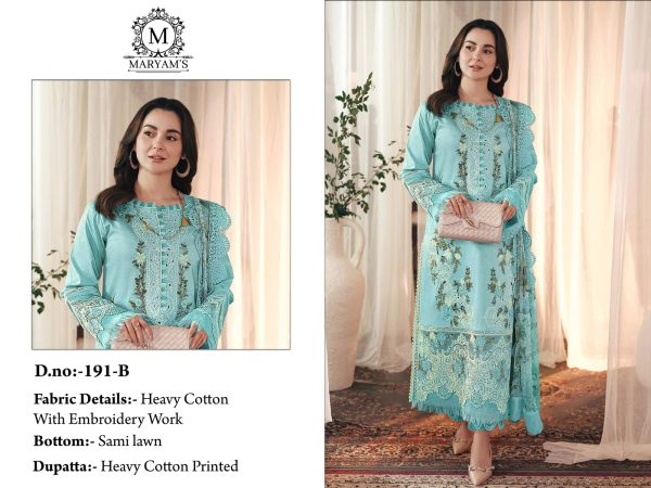 MARYAM'S 191 B COTTON PAKISTANI SALWAR SUITS