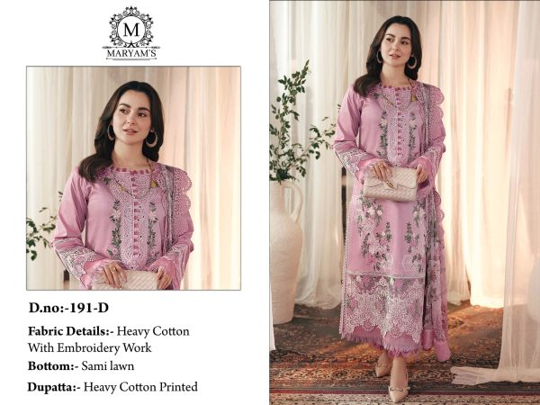 MARYAM'S 191 D COTTON PAKISTANI SALWAR SUITS