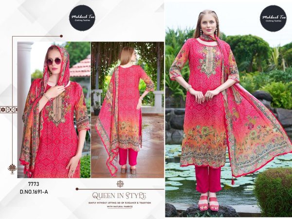 MEHBOOB TEX 1691 A VISCOSE MUSLIN SALWAR SUITS