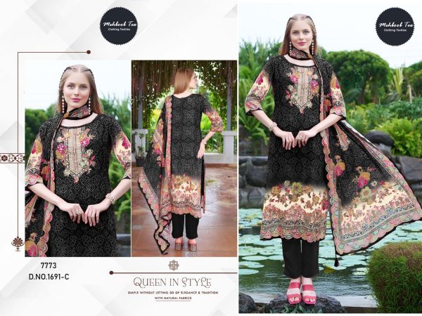 MEHBOOB TEX 1691 C VISCOSE MUSLIN SALWAR SUITS