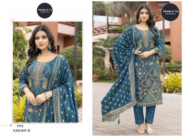 MEHBOOB TEX 1697 B VISCOSE MUSLIN PAKISTANI SUITS