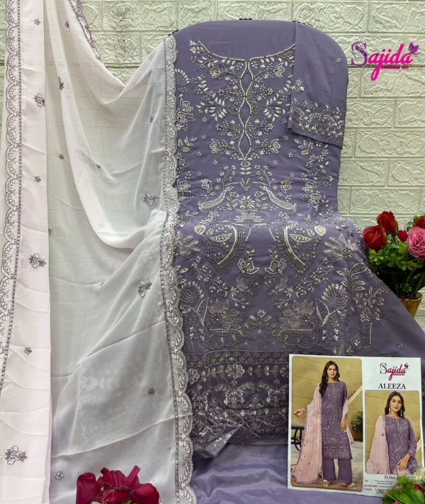 SAJIDA DESIGNERS 1068 ALEEZA GEORGETTE SALWAR SUITS